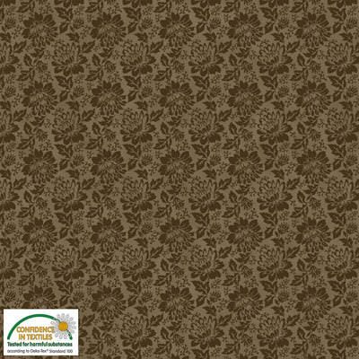 Colourflow Woodland Fabric: Chrysanthemum Brown (per 1/4 metre)