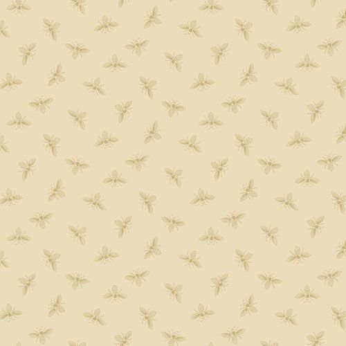 Petite Bees Fabric: Bees, Vanilla