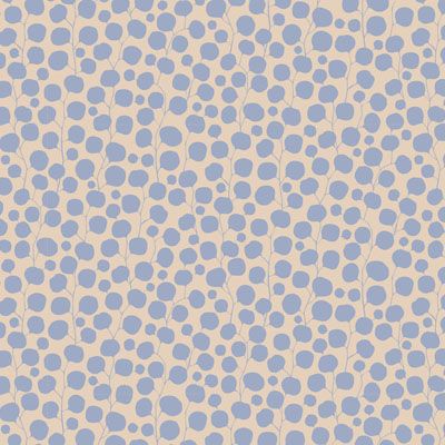 Tilda Eucalyptus fabric: Light Blue (per 1/4 metre)