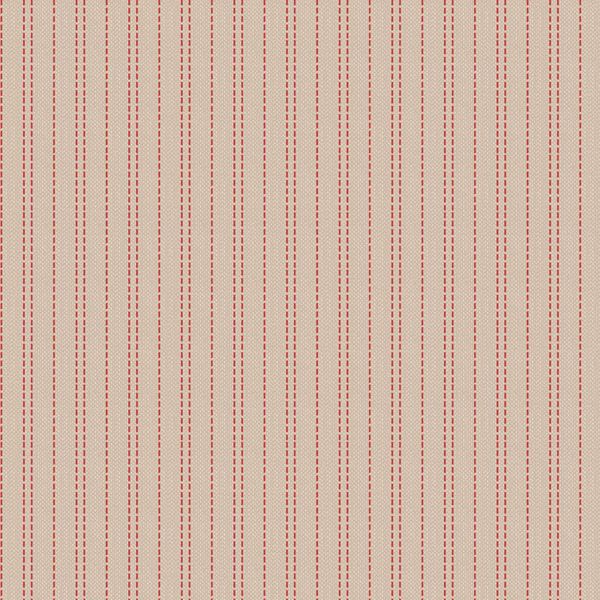 Tilda fabric: Creating Memories Winter Seamstripe Red