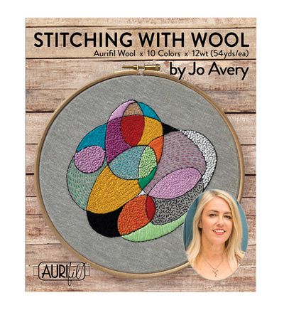 Aurifil Wool Thread Pack Stitching with Wool Jo Avery