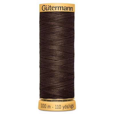 Gutermann Natural Cotton 50 Weight Thread 100m 1912 Wood Brown