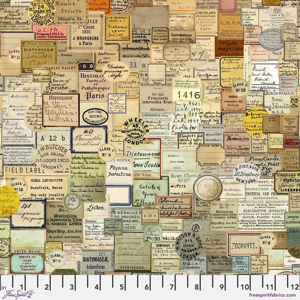 Tim Holtz Fabric: Eclectic Elements Laboratory,Curator, multi