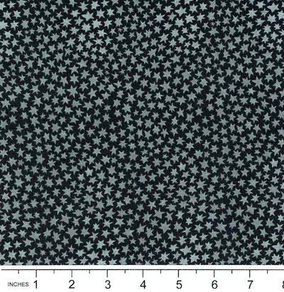 Country Coordinates fabric: Scattered Stars Black (per 1/4 metre)