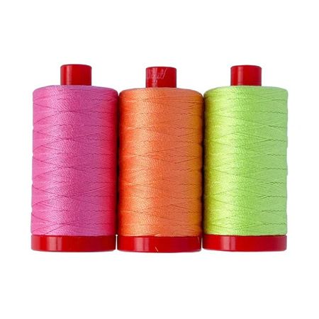 Tula Pink Aurifil 12 Weight Neon Thread Set