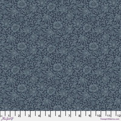 William Morris Buttermere Fabric: Mallow Navy (per 1/4 metre)