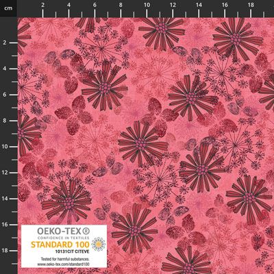 Keep Blooming fabrics: Flower Head Red