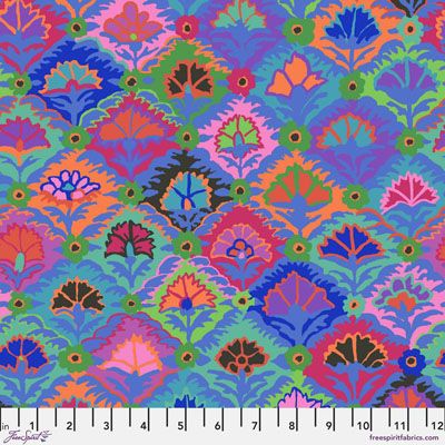 Kaffe Fassett Collective Fabric: Step Flower Blue