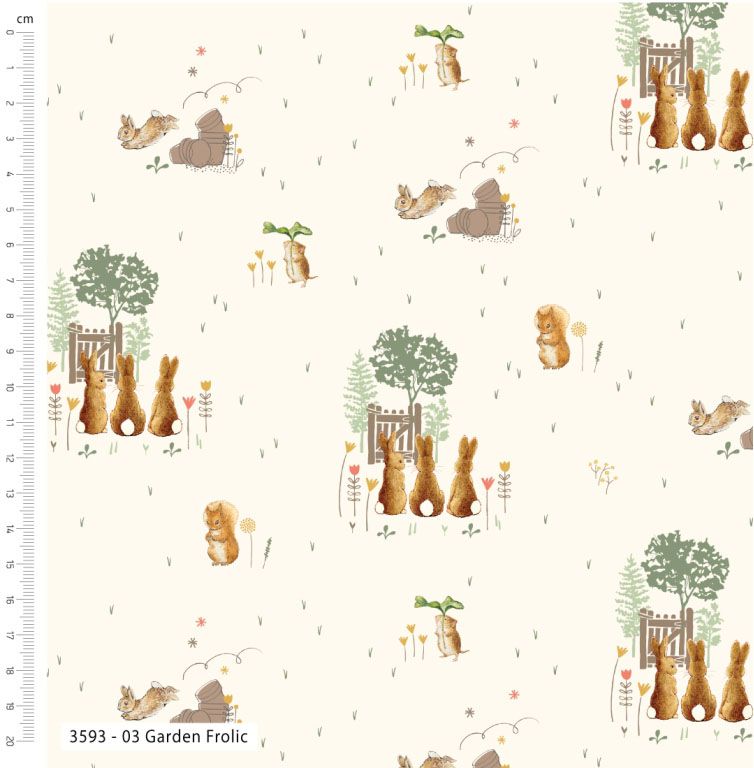 Peter Rabbit Fabric: Garden Frolic