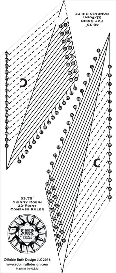 32 Point Mariner's Compass Book and Ruler