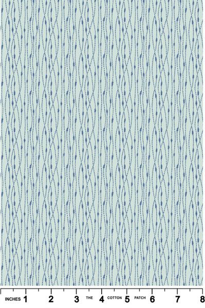 Hajime fabric: Stitch Stripe, Light Blue