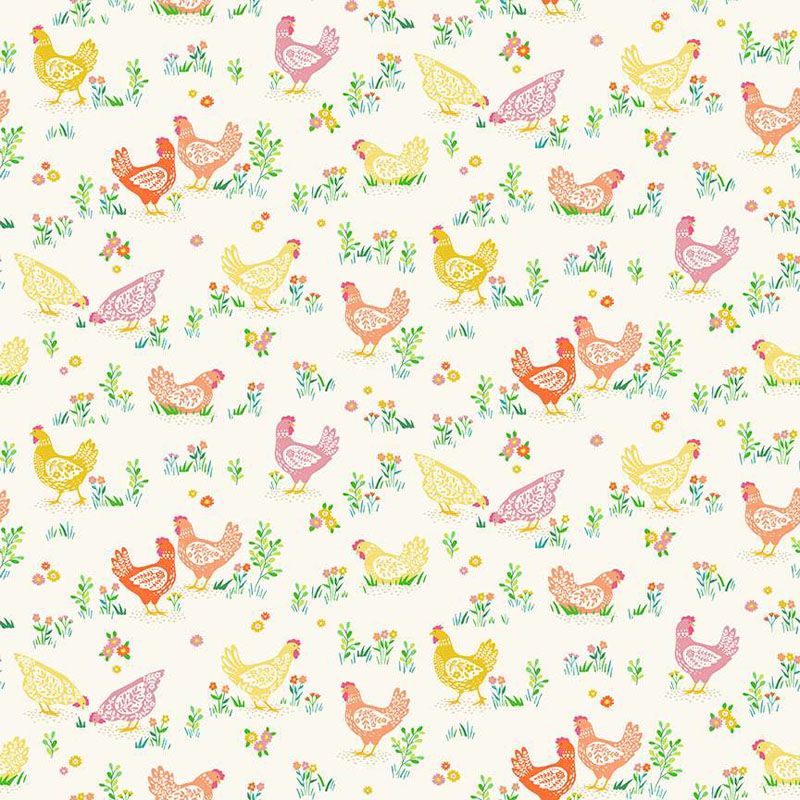 Hello Spring Fabric: Happy Hens