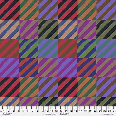 Kaffe Fassett Collective Fabric: Regimental Ties Dark (per 1/4 metre)