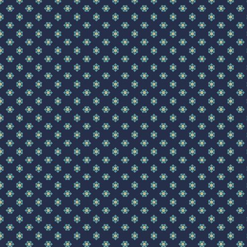 Midnight Meadow fabric: Daisy, Navy