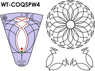 Westalee Ruler Circles on Quilts: Spinning Wheels 4  11 1/2'