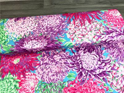 Kaffe Fassett Collective Quilt Back: Japanese Chrysanthemum Magenta (per 1/4 metre)