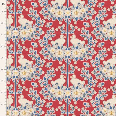 Tilda Jubilee fabric: Duck Nest Red