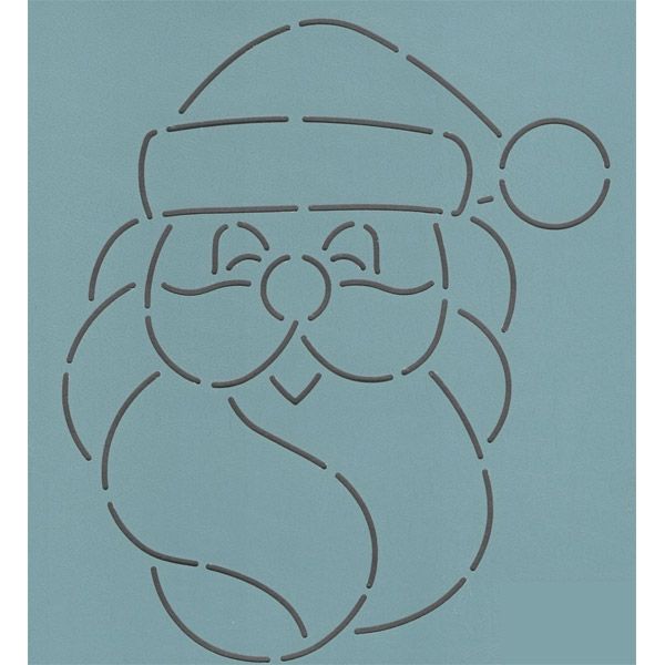 Quilt Stencil  7 Inch Santa