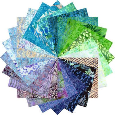 Batik Fabric Chill 5' Charm Pack