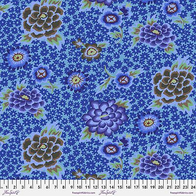 Kaffe Fassett Collective Fabric: Charlotte Blue (per 1/4 metre)