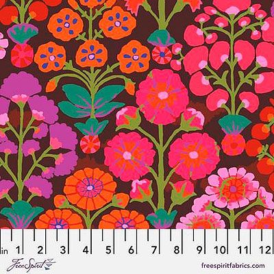 Kaffe Fassett Sprays Fabric Red (per 1/4 metre)