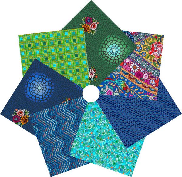 Murano Fabric: Murano Cool Glass Fat Quarter Pack