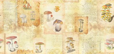 Herbarium Fabric: Mushrooms