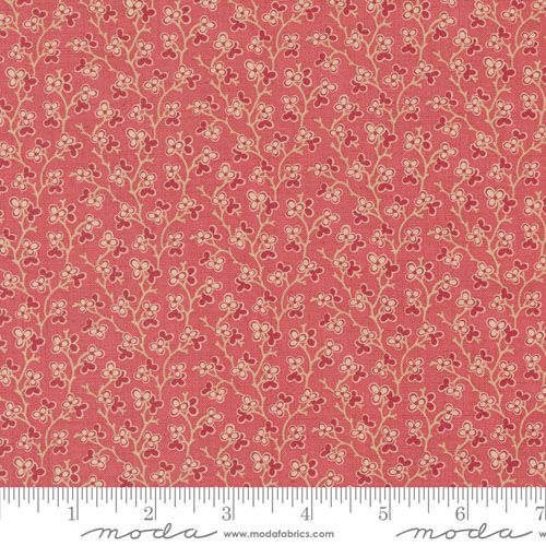 Rouenneries Trois fabric: Bijou, Faded Red