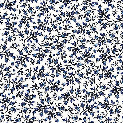 Classic Blue Fabric: Sprigs White (per 1/4 metre)