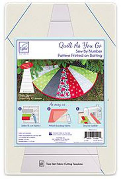 June Tailor Christmas Tree Skirt Quilt as You Go PrePrinted Wadding