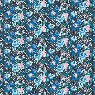 Liberty fabric: Mini Lindy Pop Navy (per 1/4 metre)