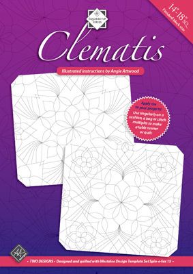 Clematis  Squared Up Pattern by Angela Attwood