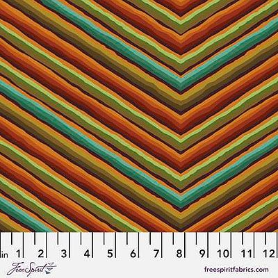 Kaffe Fassett Chevron Stripe Fabric Ochre (per 1/4 metre)