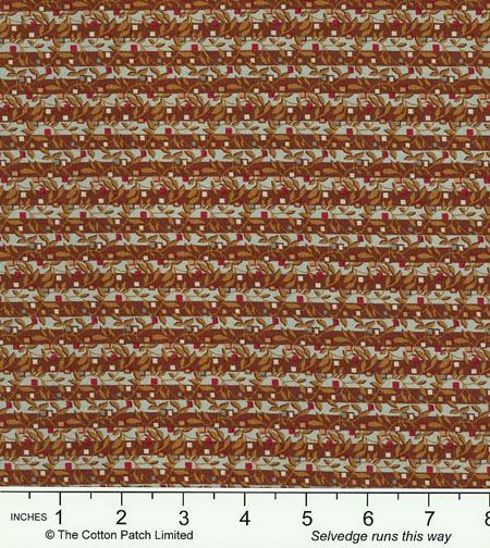 Country Soiree fabric: Larisa, Brown and Grey