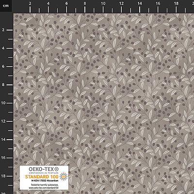 Quilters Coordinates fabric: Sprigs Grey (per 1/4 metre)