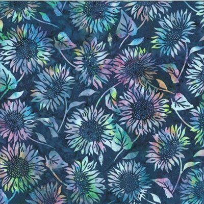 Bali Batik Handpaints Fabric: Blue Hawaiian (per 1/4 metre)