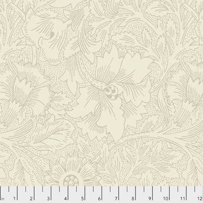 William Morris Standen in Plum: Poppy Cream (per 1/4 metre)