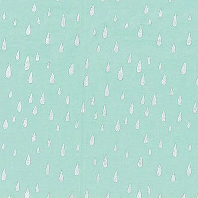 Hoffman Celebrate: Raindrops Spearmint/Silver (per 1/4 metre)