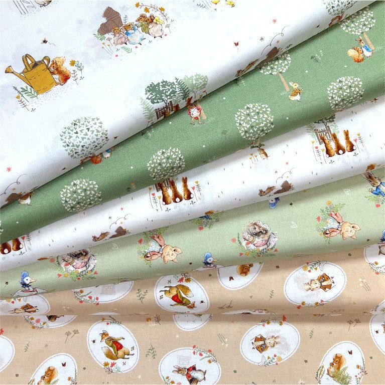 Peter Rabbit Fabric: Meadow Tails Fat Quarter Bundle