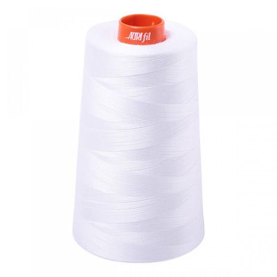 Aurifil 50/2 Cotton Thread Cone 5950m White Colour 2024