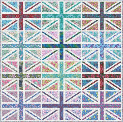 Regent Street Union Jack Quilt Kit  Super Sized