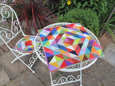 Scrappy Half Square Triangle Quilt/Cushion