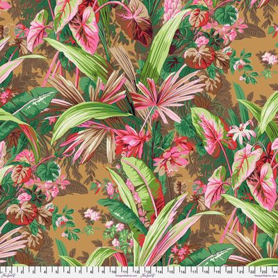 Kaffe Fassett Collective Jungle fabric Brown