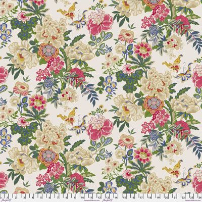 Sanderson Water Garden Fabric: Emperor Peony