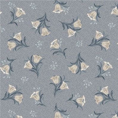 Nouveau fabric: Tipsy Tulips, Grey