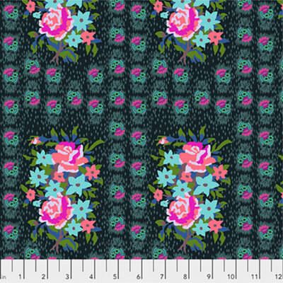 Hindsight Fabric: Stitched Bouquet Dim (per 1/4 metre)