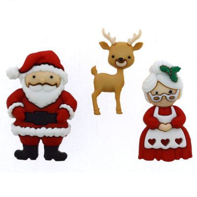 Mr & Mrs Claus Buttons