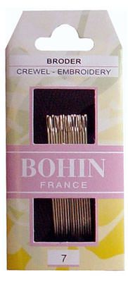 Bohin Embroidery Needles Size 7 x 15