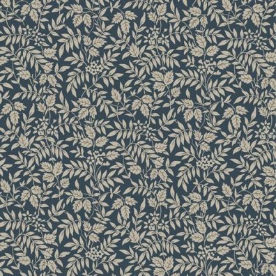 Nouveau fabric: Leaf Sprigs, Navy