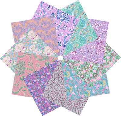 Kaffe Fassett x Morris & Co Blush Fat Quarter Pack